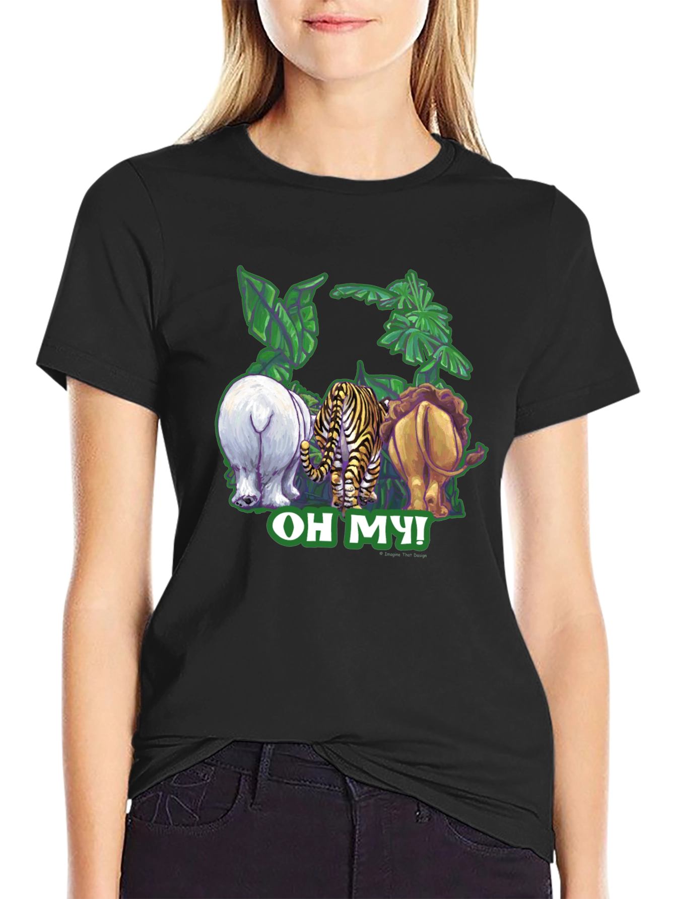 Oh My! Animal Rear-View Graphic T-Shirt