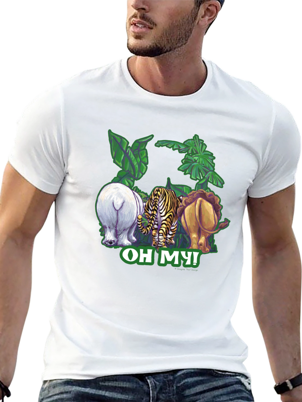 Oh My! Animal Rear-View Graphic T-Shirt