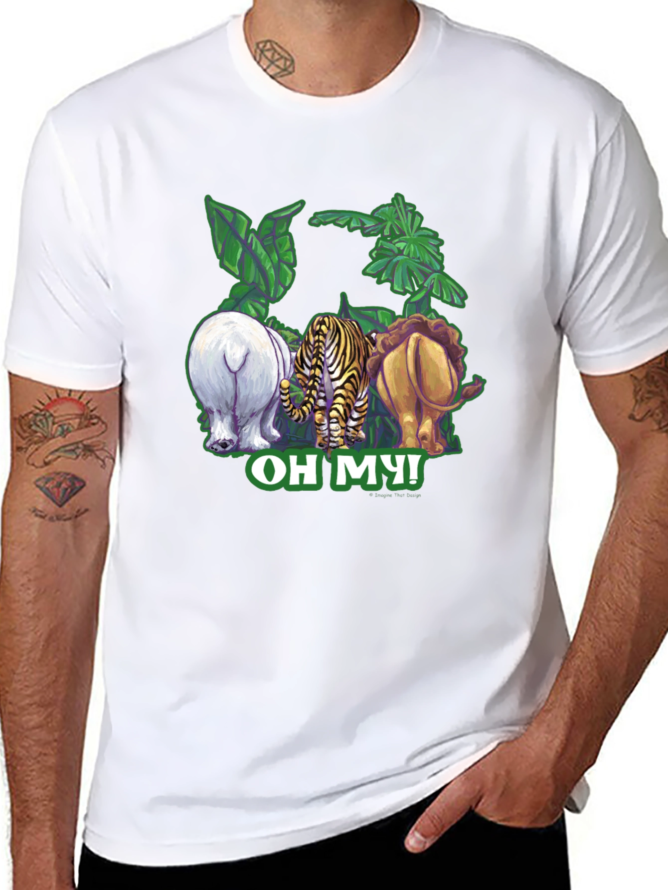 Oh My! Animal Rear-View Graphic T-Shirt