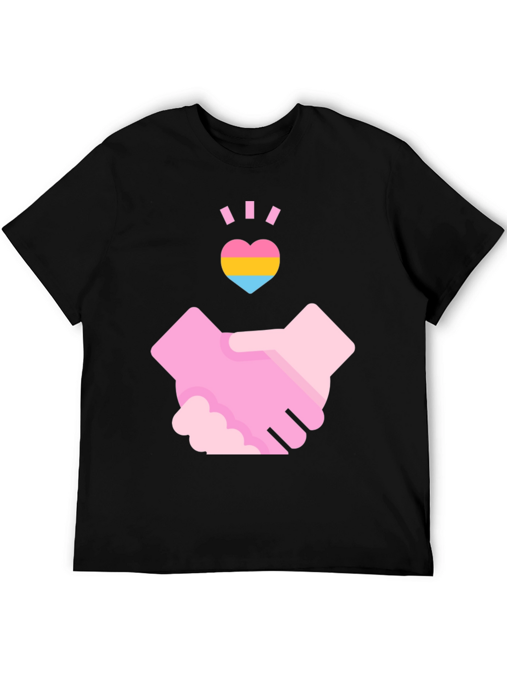 Pansexual Pride Handshake T-Shirt - Love & Support
