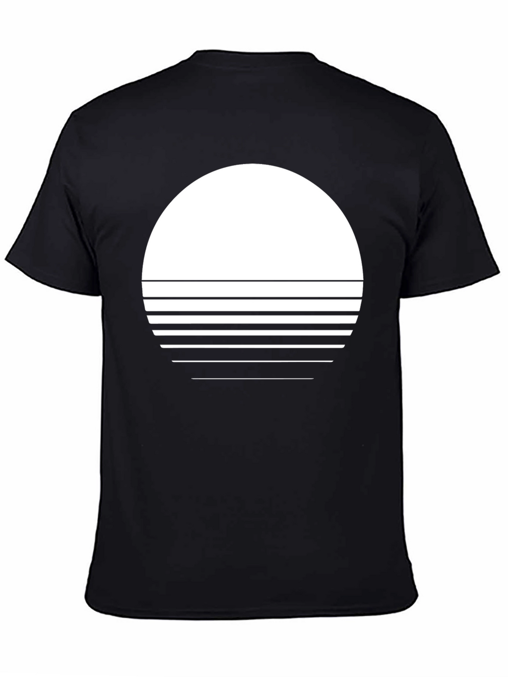 Retro Sunset Graphic T-Shirt - Black