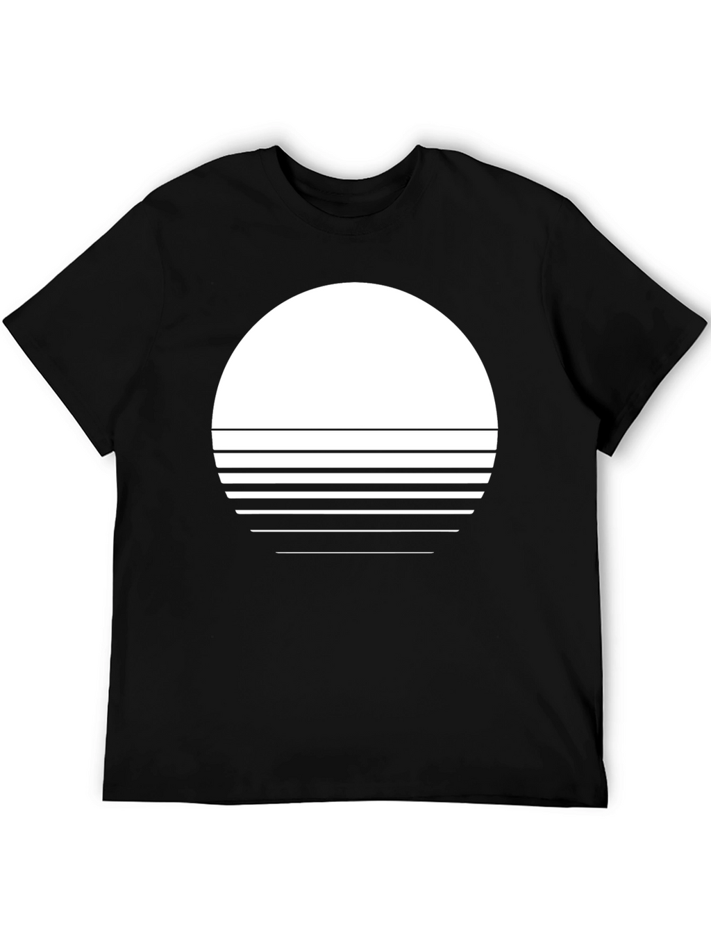 Retro Sunset Graphic T-Shirt - Black
