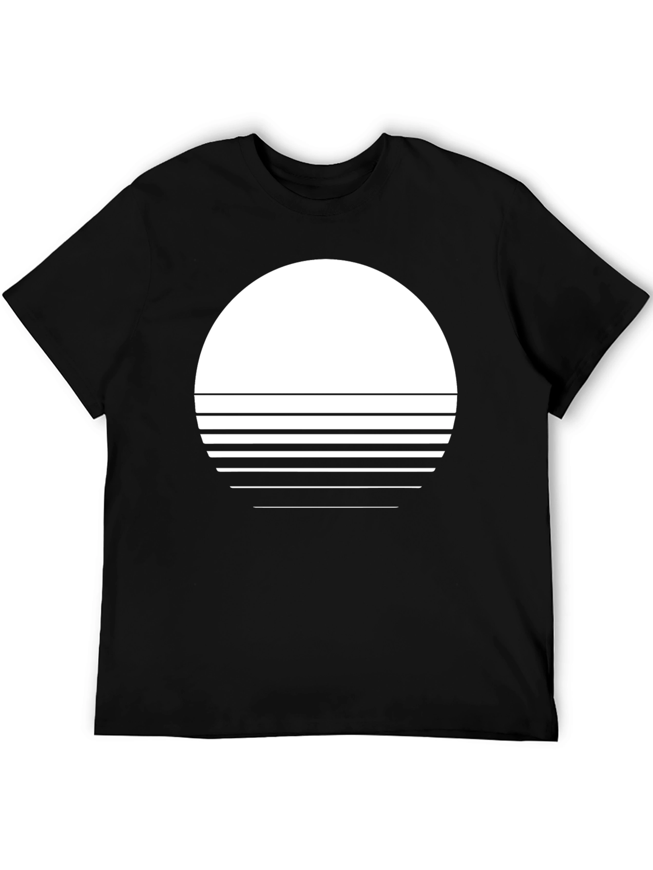 Retro Sunset Graphic T-Shirt - Black