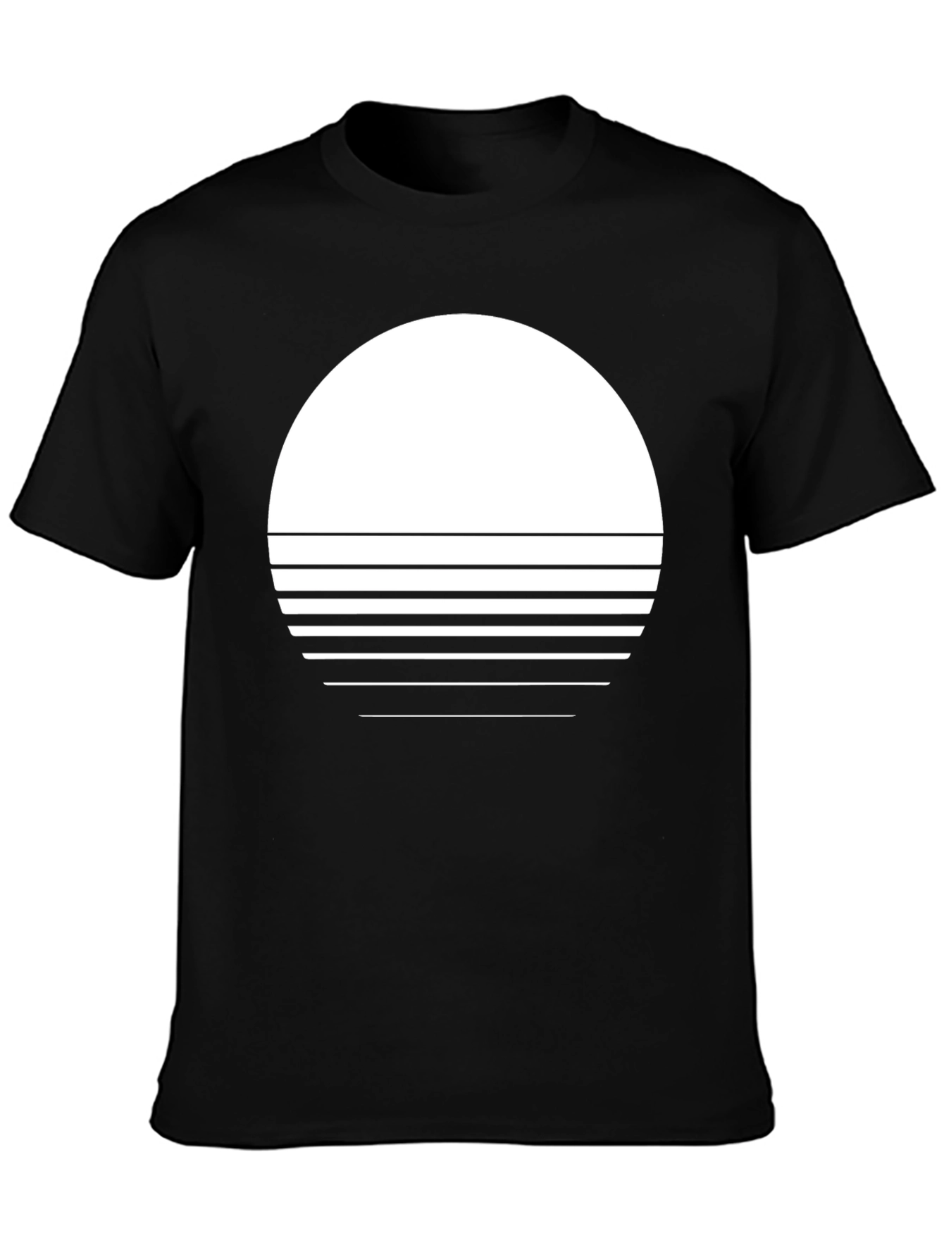 Retro Sunset Graphic T-Shirt - Black