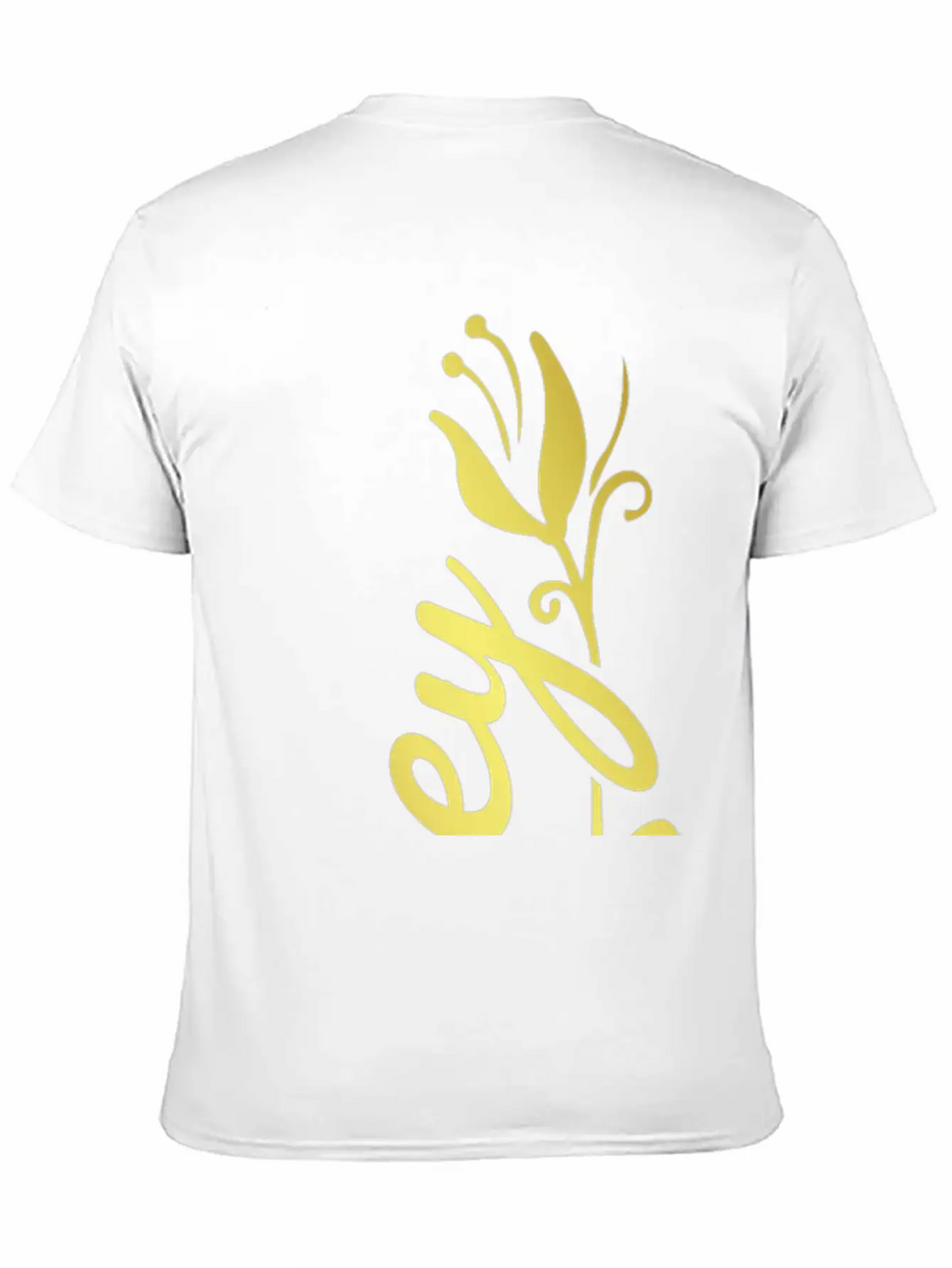 Zoey Name Faux Gold Tulip Flourish Stylish Everyday T-Shirt – Unisex Basic Cotton Tee