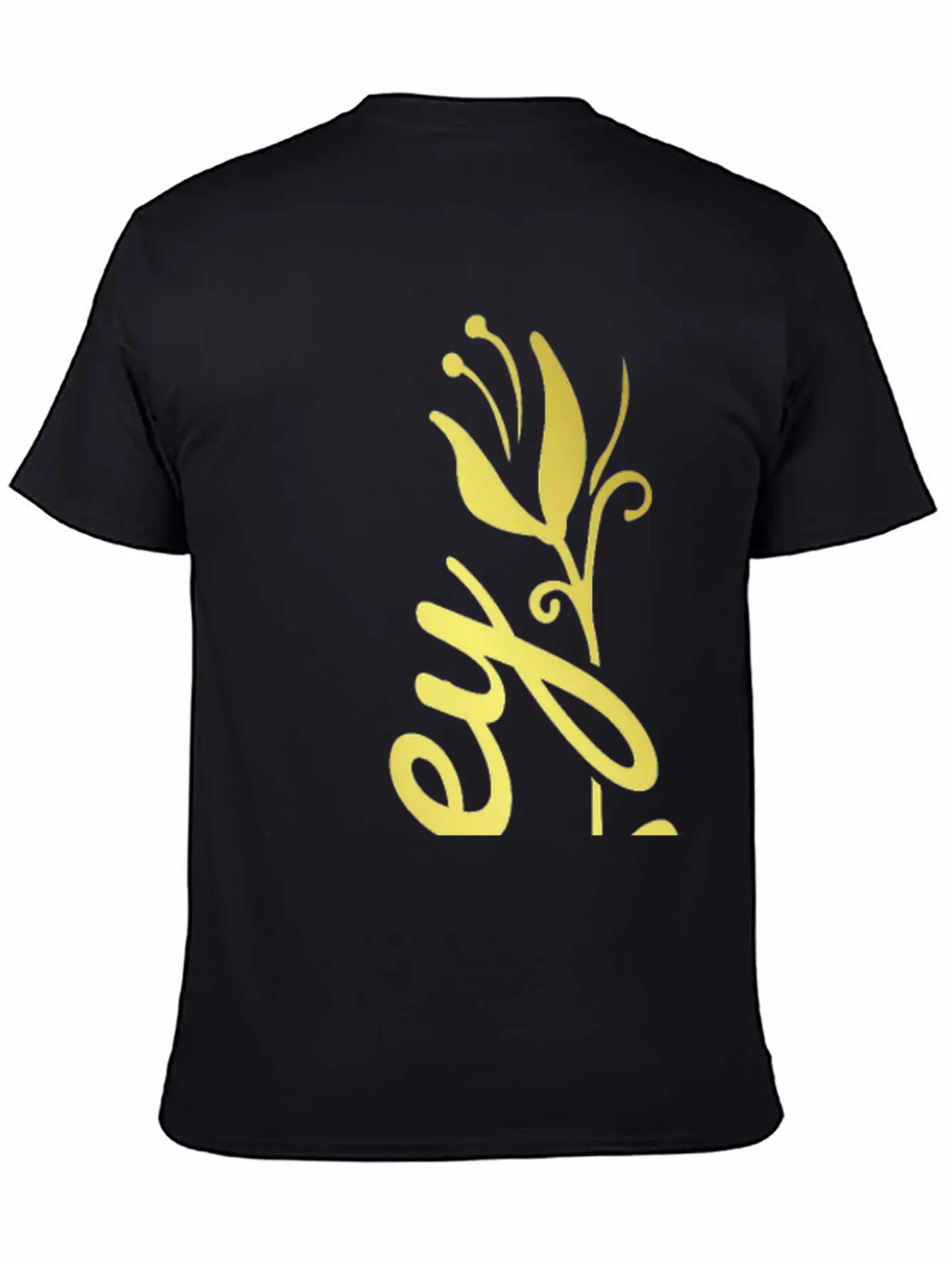 Zoey Name Faux Gold Tulip Flourish Stylish Everyday T-Shirt – Unisex Basic Cotton Tee