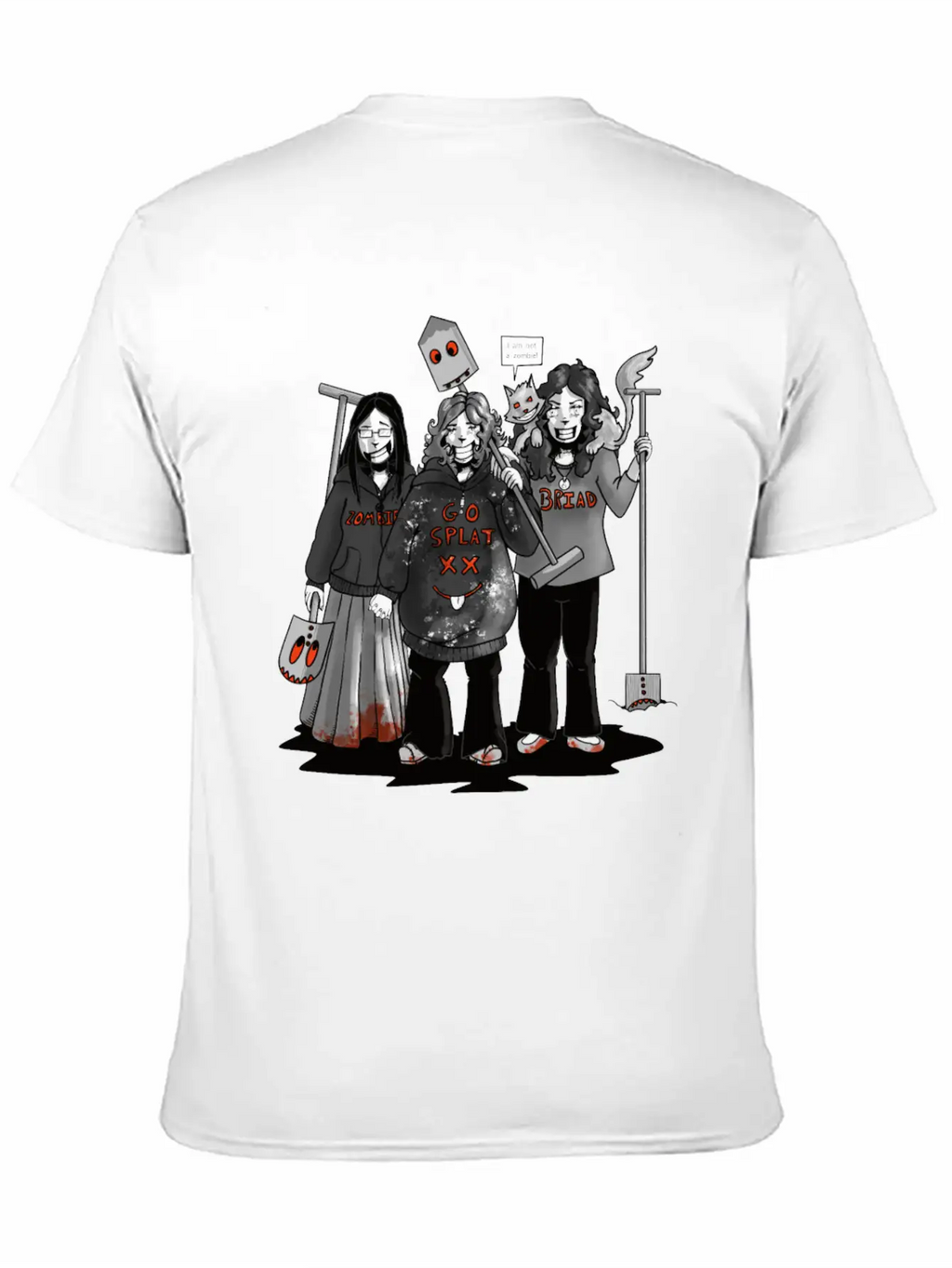 Zombie Go Splat Brigade Breathable Graphic T-Shirt – Perfect For Casual Days