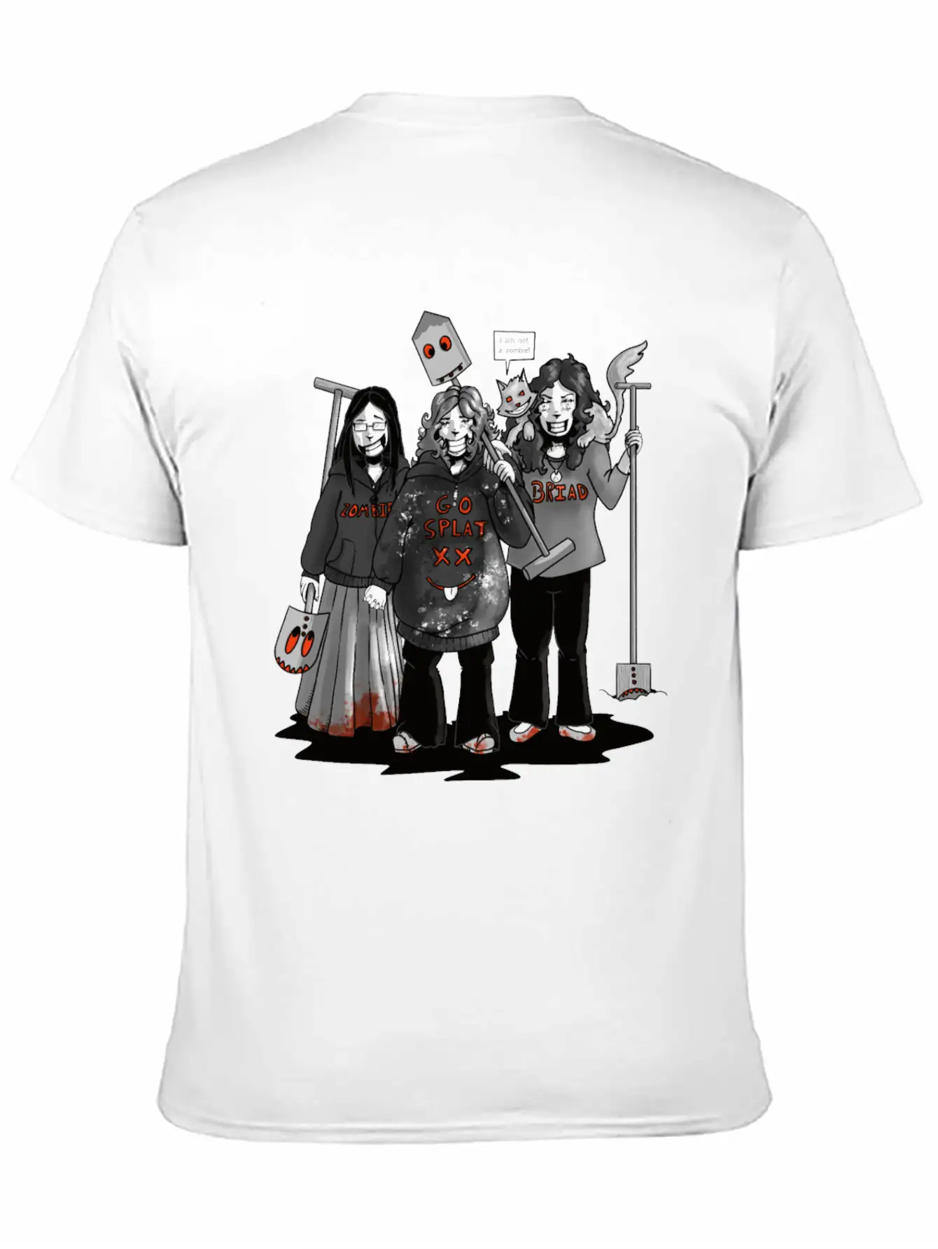 Zombie Go Splat Brigade Breathable Graphic T-Shirt – Perfect For Casual Days