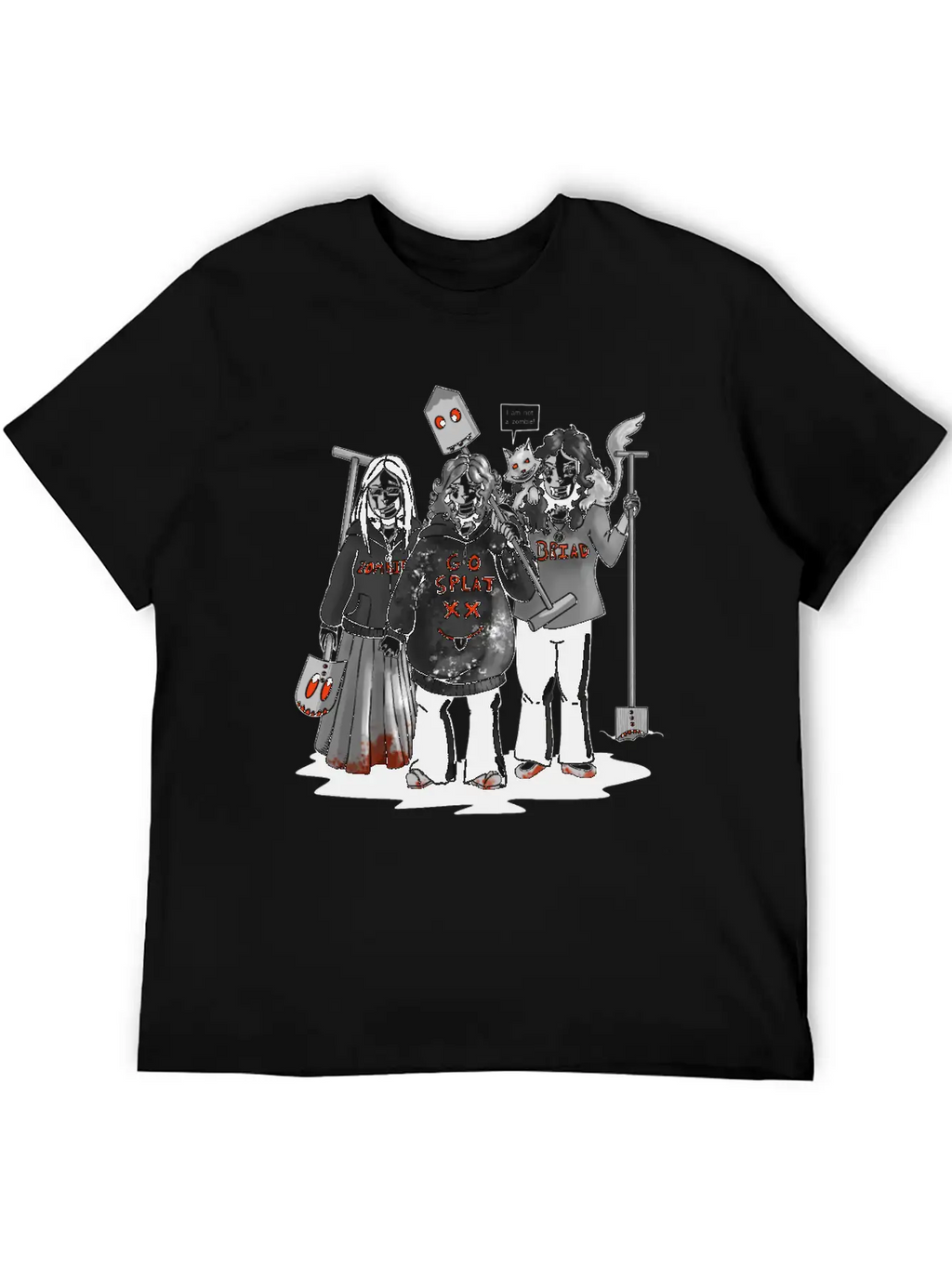 Zombie Go Splat Brigade Breathable Graphic T-Shirt – Perfect For Casual Days