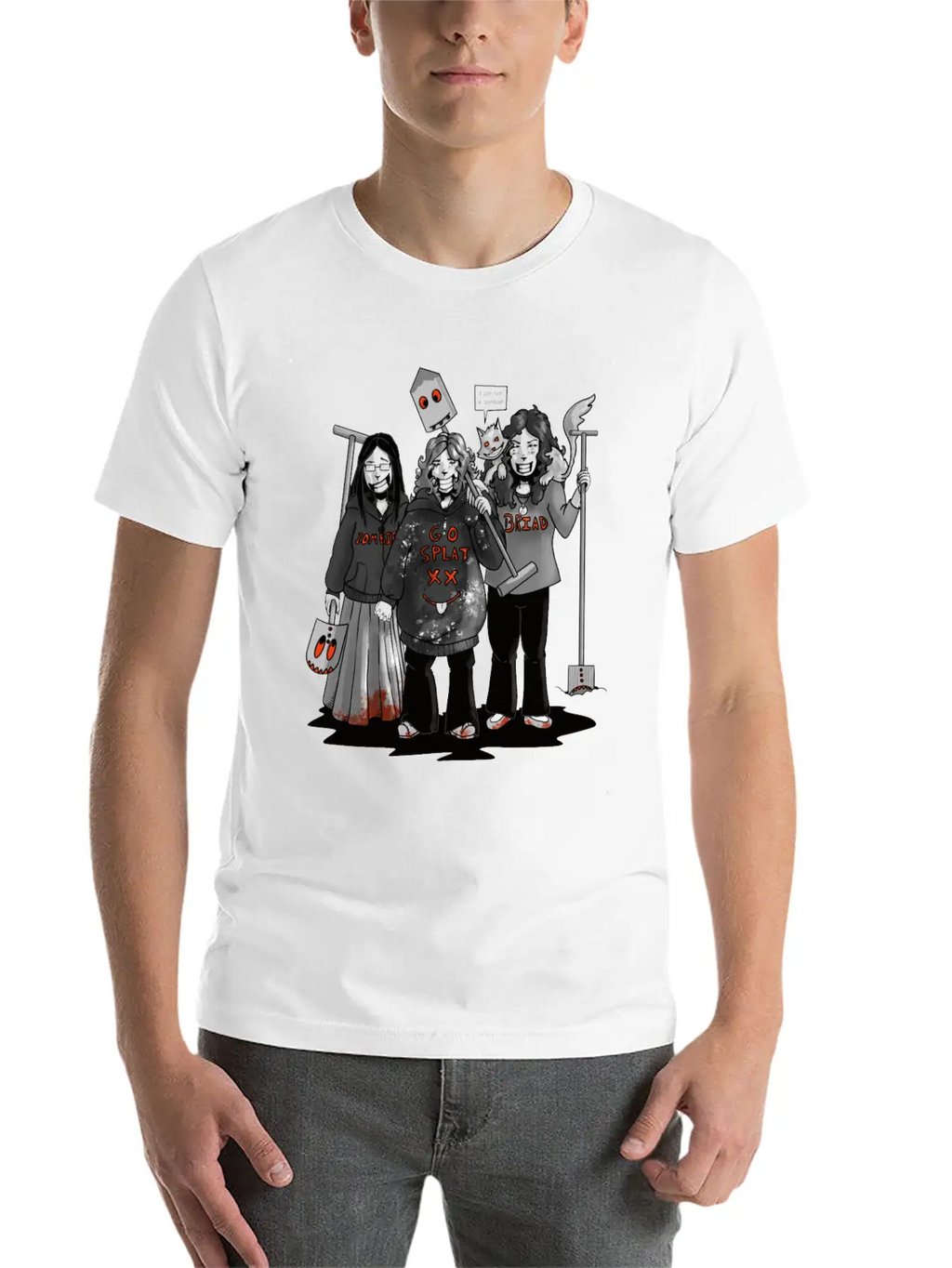 Zombie Go Splat Brigade Breathable Graphic T-Shirt – Perfect For Casual Days
