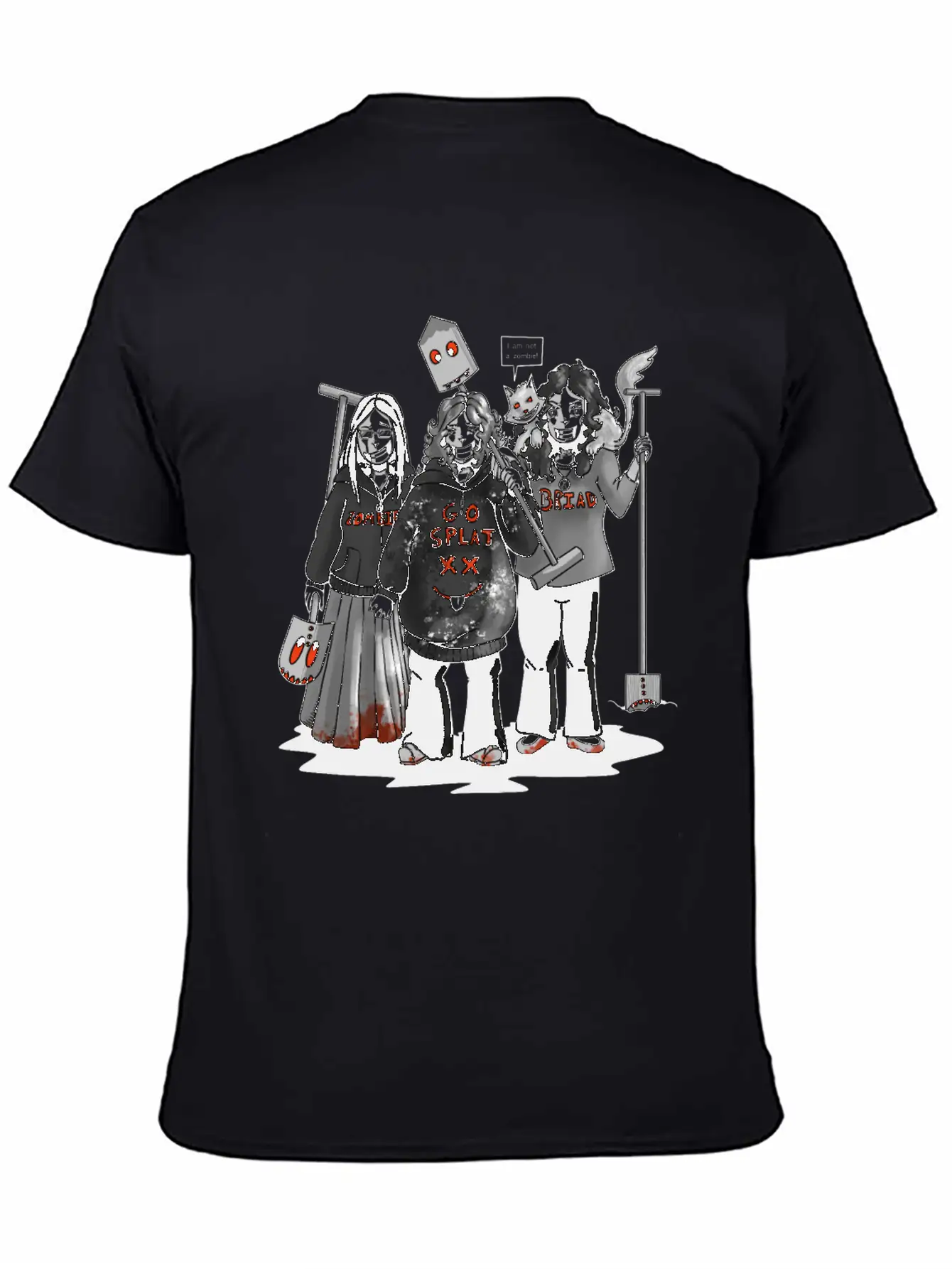 Zombie Go Splat Brigade Breathable Graphic T-Shirt – Perfect For Casual Days