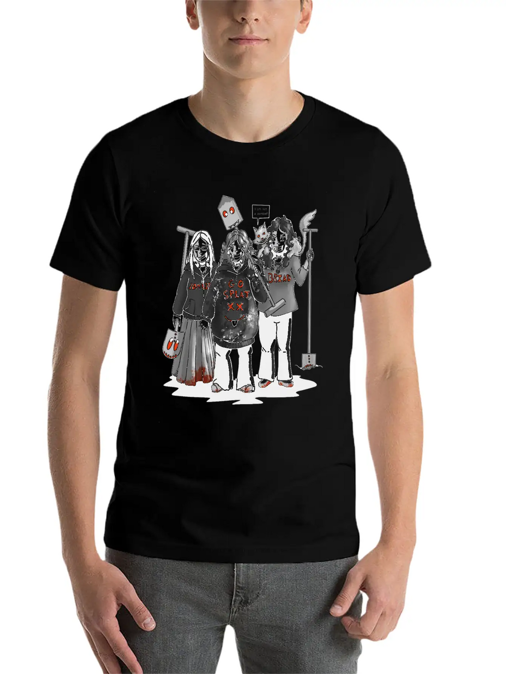 Zombie Go Splat Brigade Breathable Graphic T-Shirt – Perfect For Casual Days