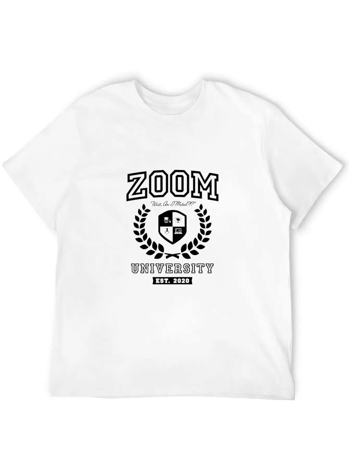 Zoom University Distance Learning Funny Unisex Casual T-Shirt – Clean Design For Daily Comfort