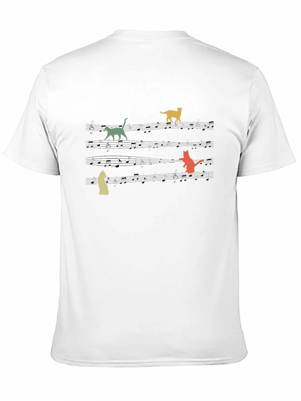 Musical Cats Graphic Tee - Black