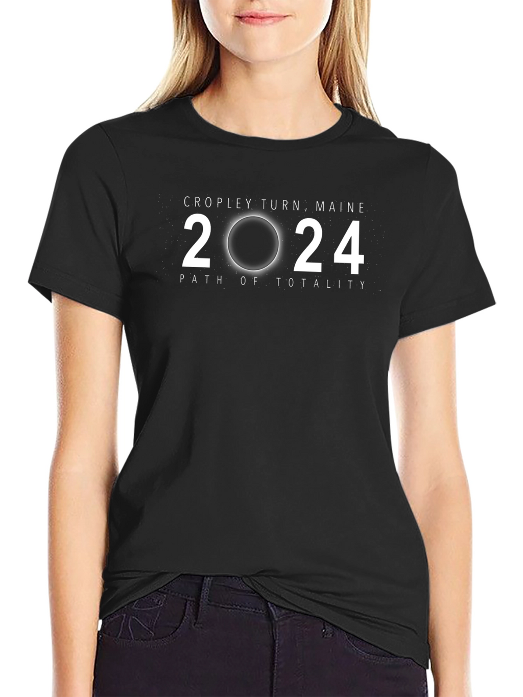 Cropley Turn Maine 2024 Path of Totality Eclipse T-Shirt