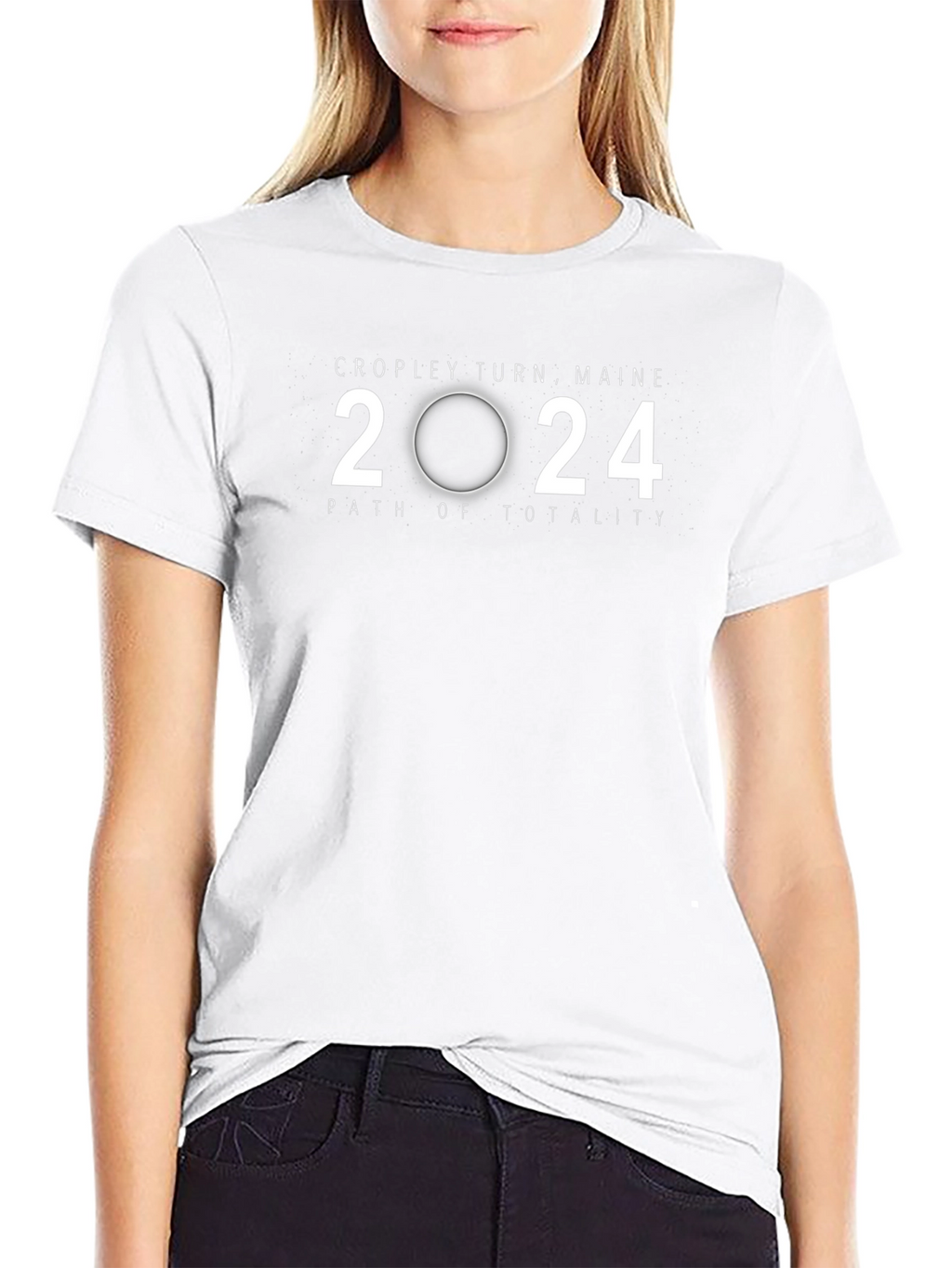 Cropley Turn Maine 2024 Path of Totality Eclipse T-Shirt