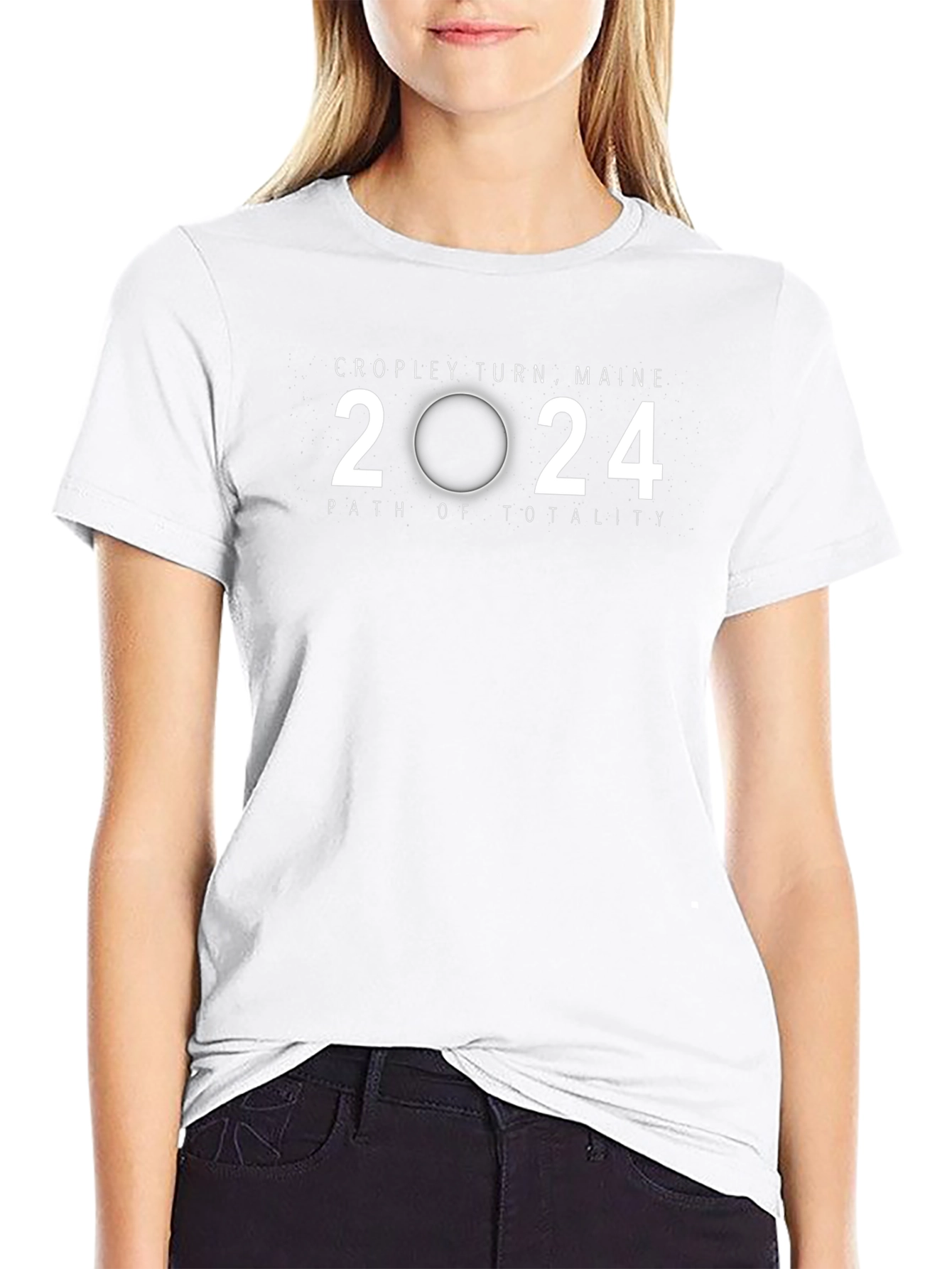 Cropley Turn Maine 2024 Path of Totality Eclipse T-Shirt