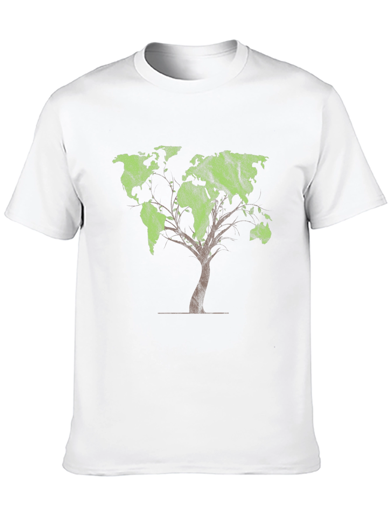 World Map Tree Graphic Tee - Black