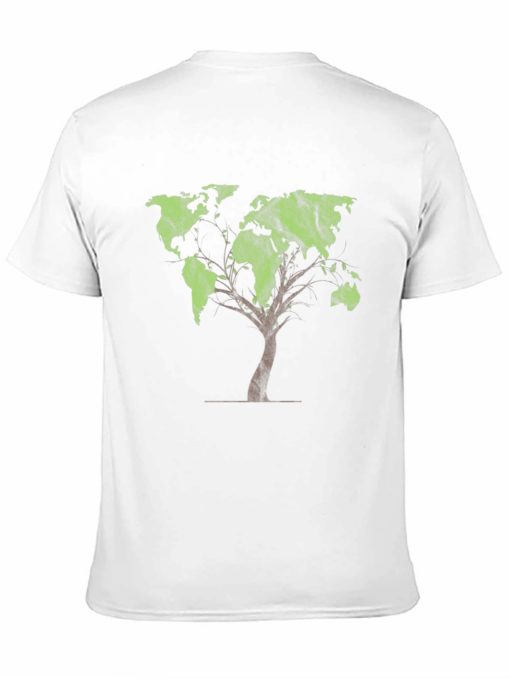 World Map Tree Graphic Tee - Black