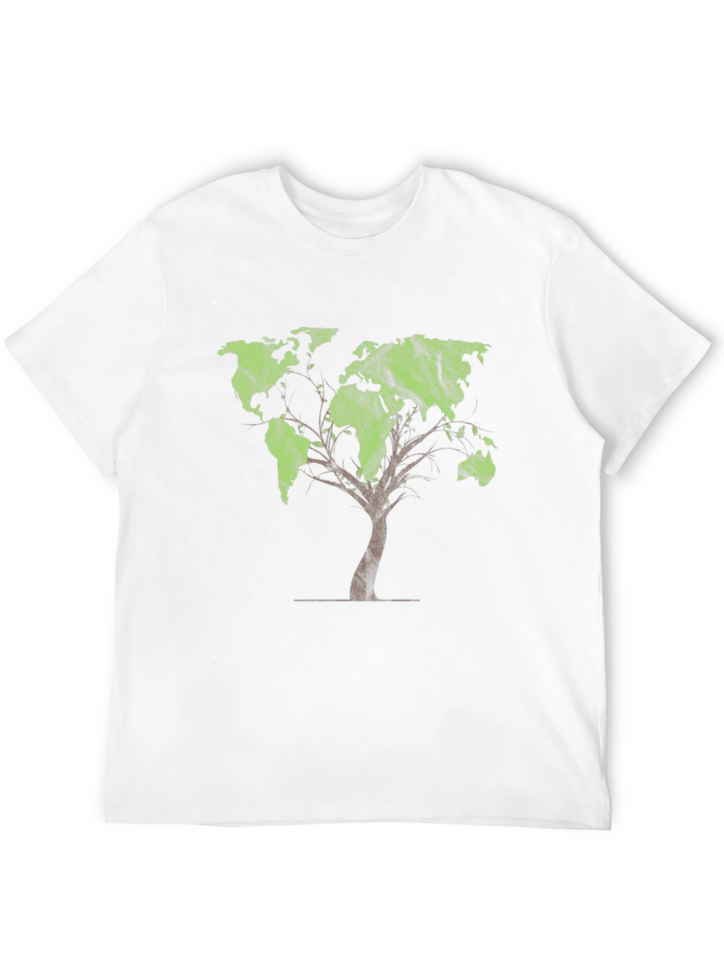 World Map Tree Graphic Tee - Black