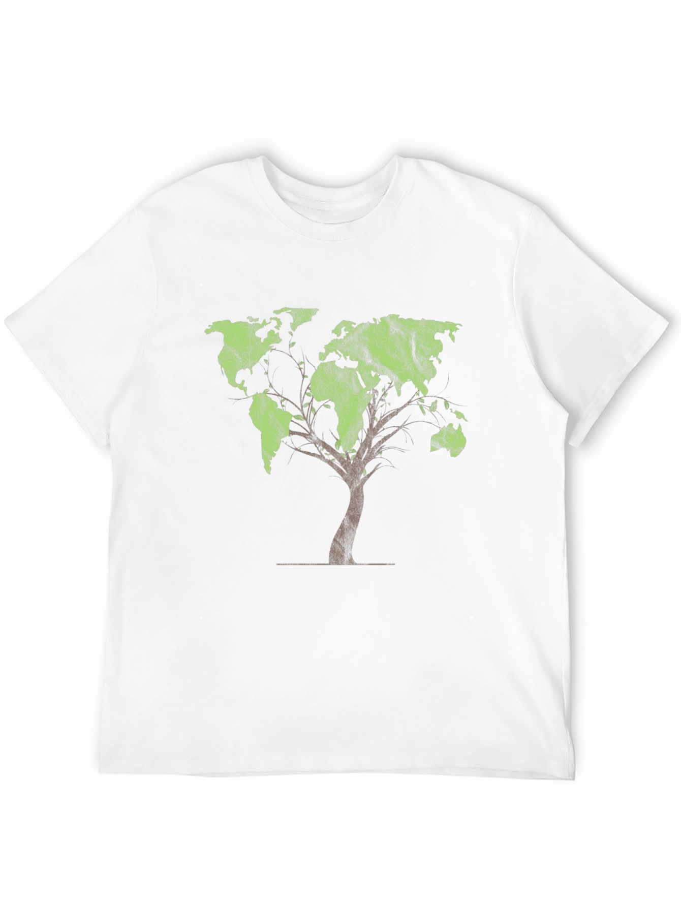 World Map Tree Graphic Tee - Black