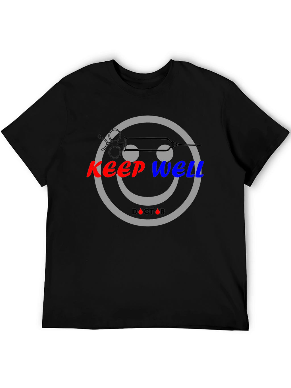 Keep Well Doctor Smiley Face Graphic Tee