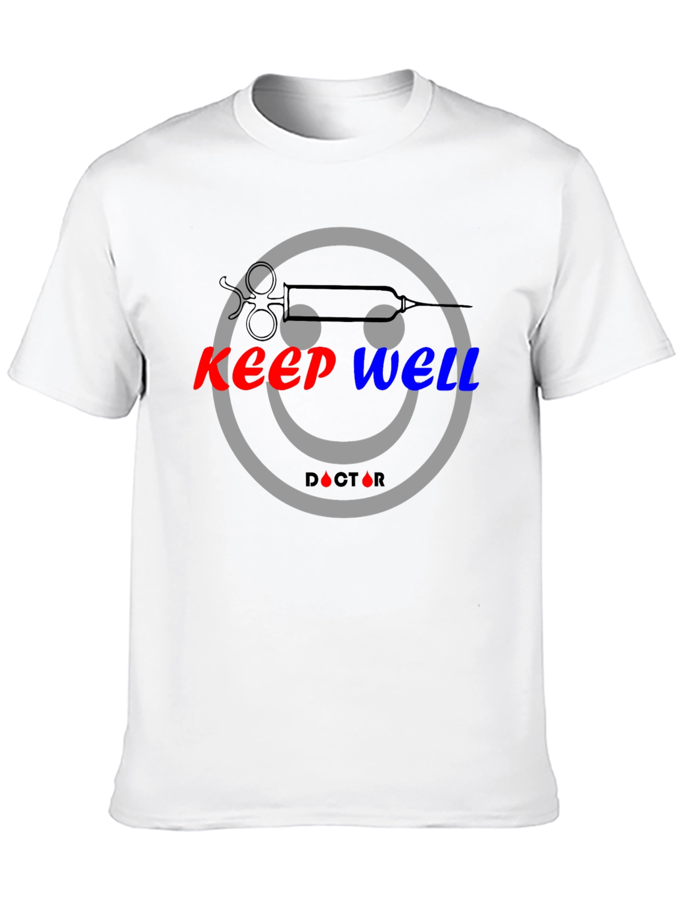 Keep Well Doctor Smiley Face Graphic Tee