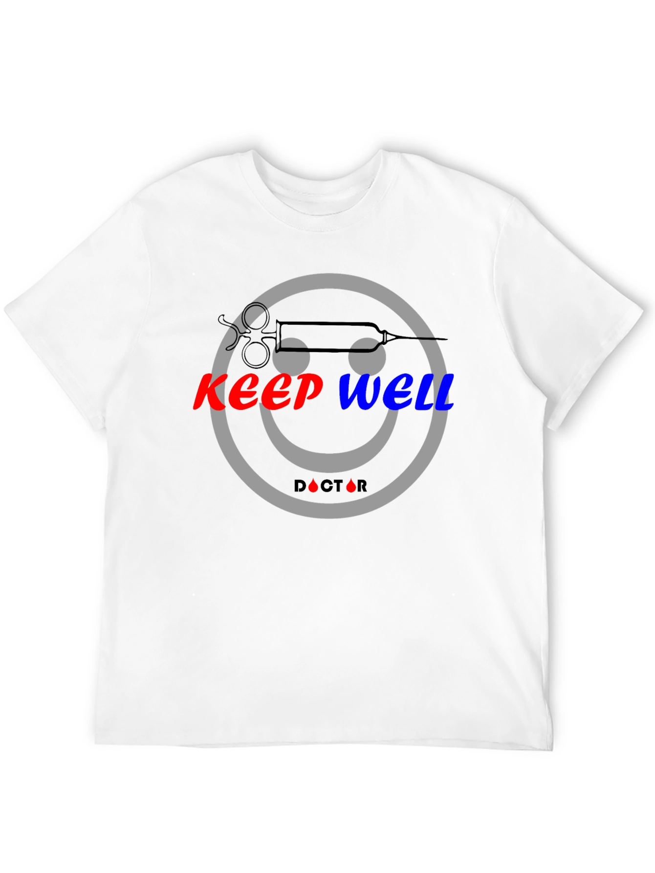 Keep Well Doctor Smiley Face Graphic Tee