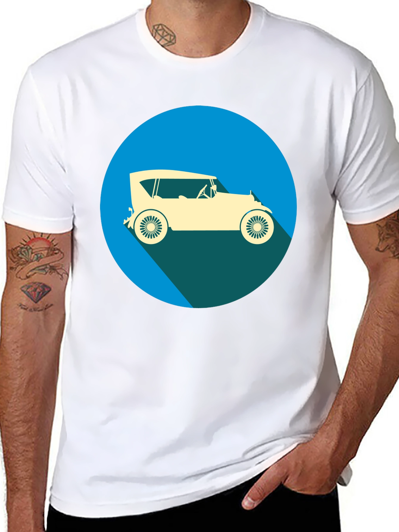 Vintage Car Graphic Tee - Classic Style