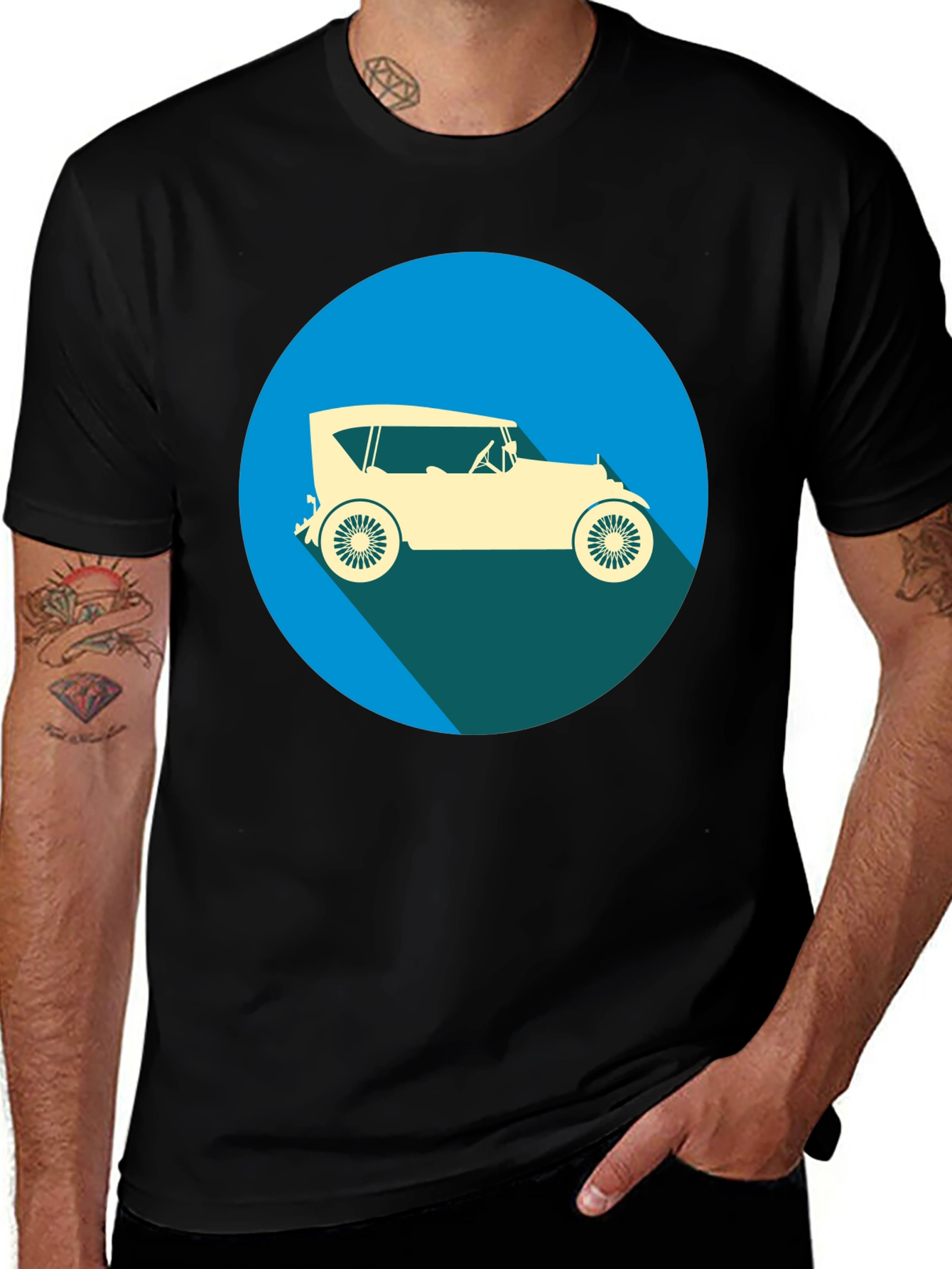 Vintage Car Graphic Tee - Classic Style