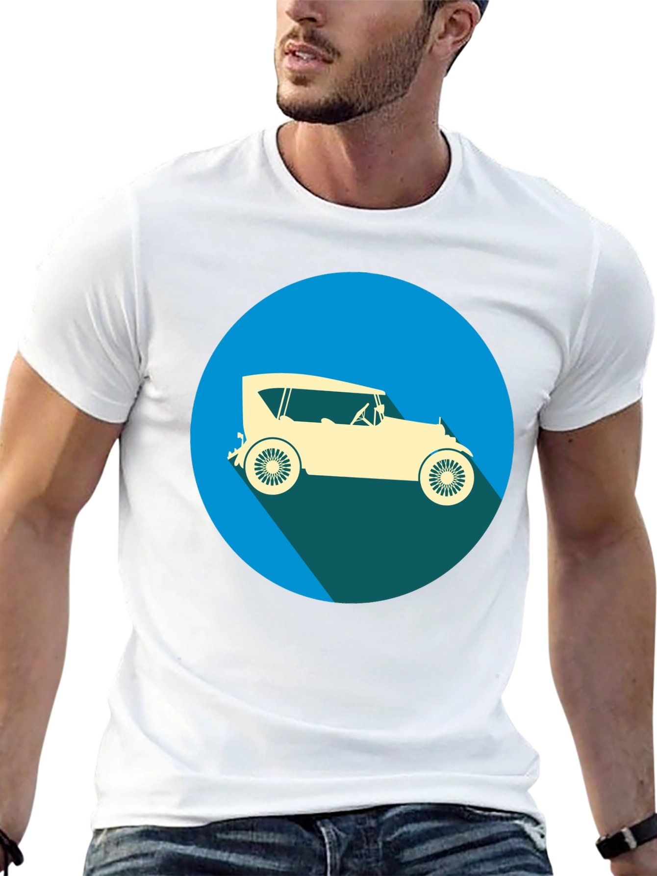Vintage Car Graphic Tee - Classic Style