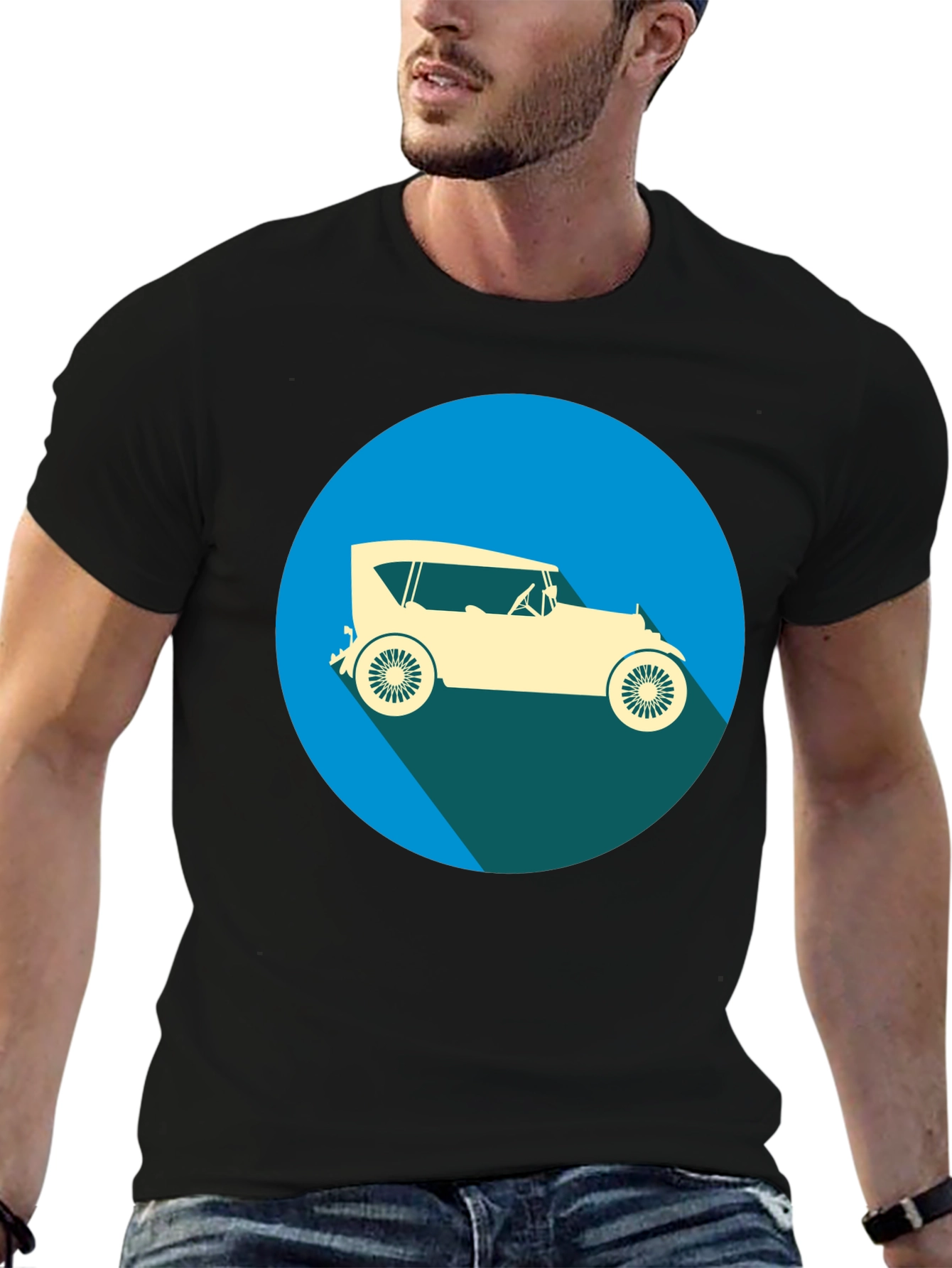 Vintage Car Graphic Tee - Classic Style