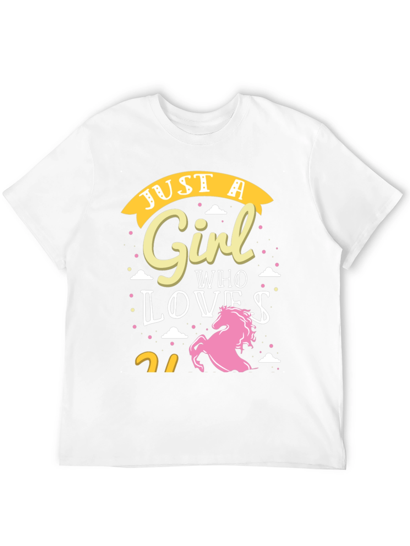 Just a Girl Who Loves Unicorns Black T-Shirt