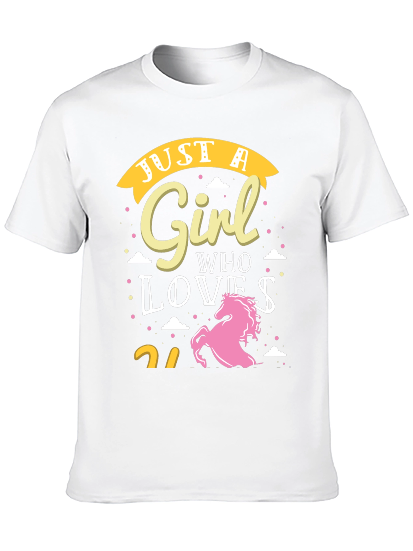 Just a Girl Who Loves Unicorns Black T-Shirt
