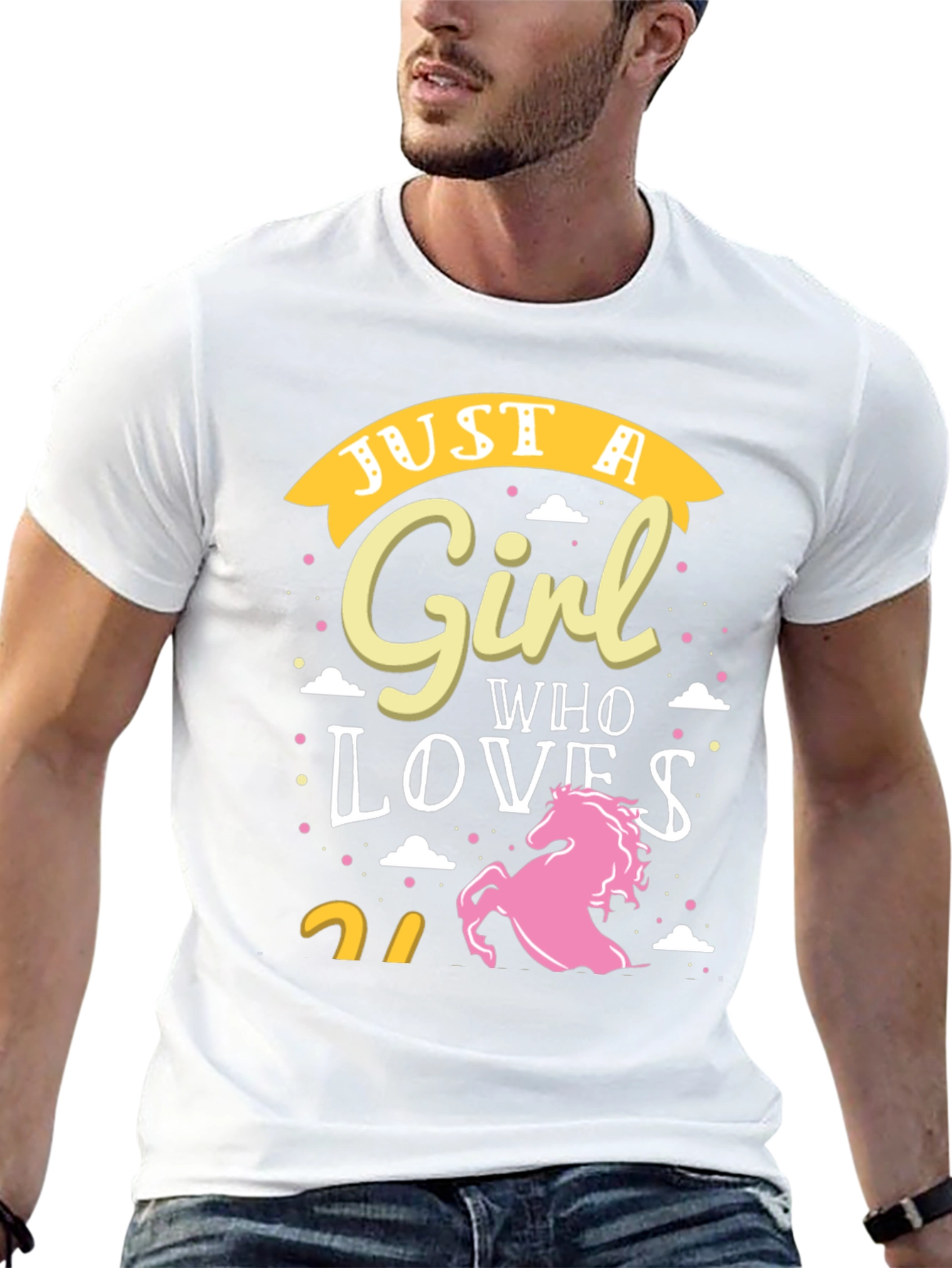 Just a Girl Who Loves Unicorns Black T-Shirt