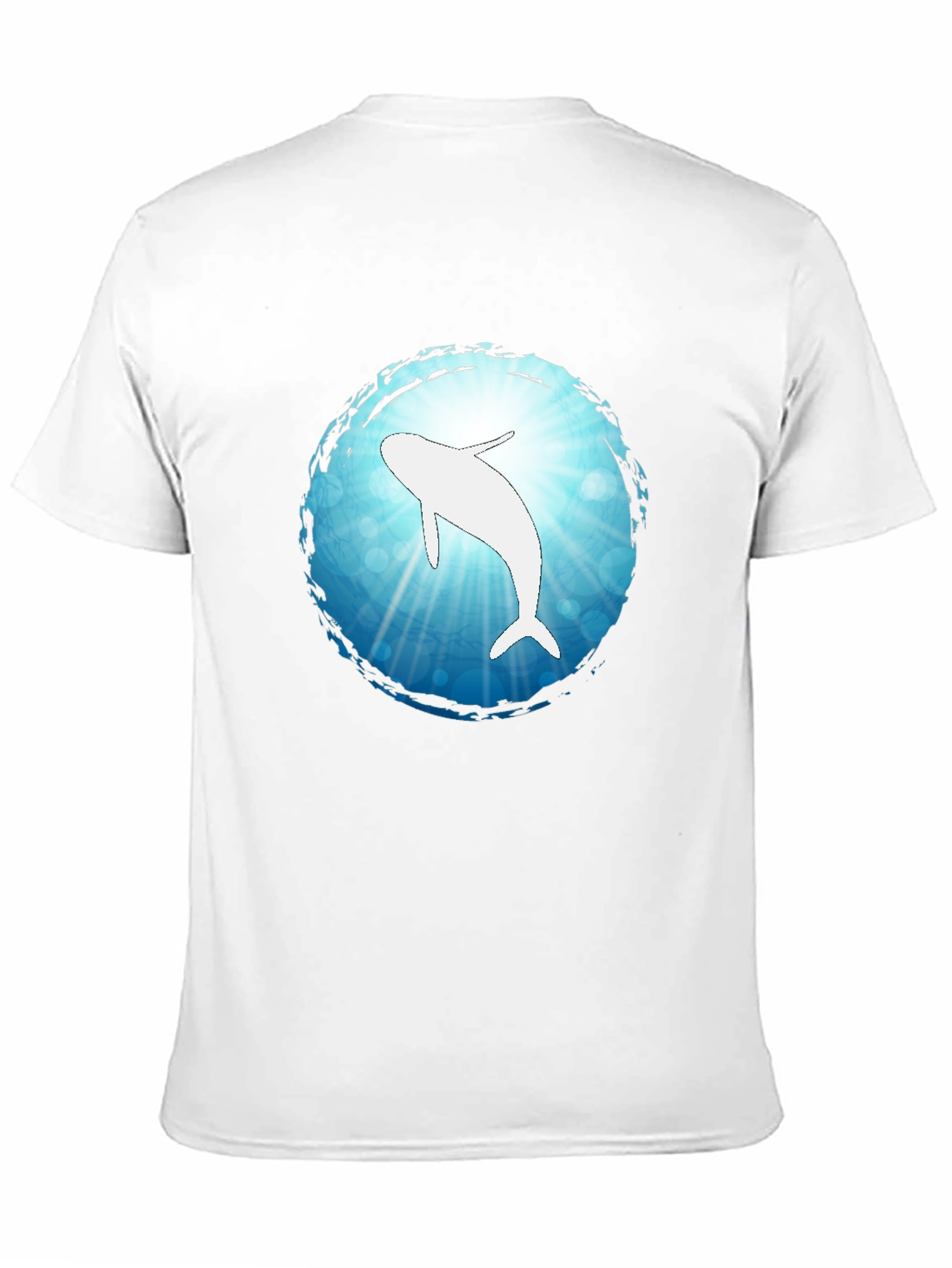 Ocean Dolphin Graphic Black T-Shirt