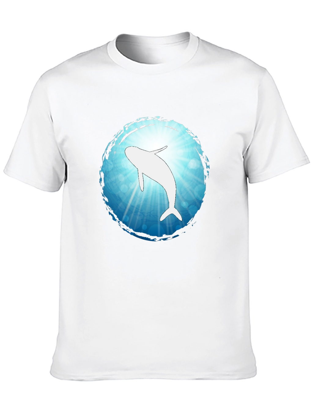 Ocean Dolphin Graphic Black T-Shirt