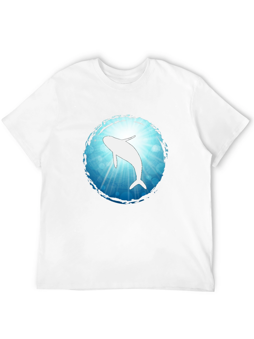 Ocean Dolphin Graphic Black T-Shirt