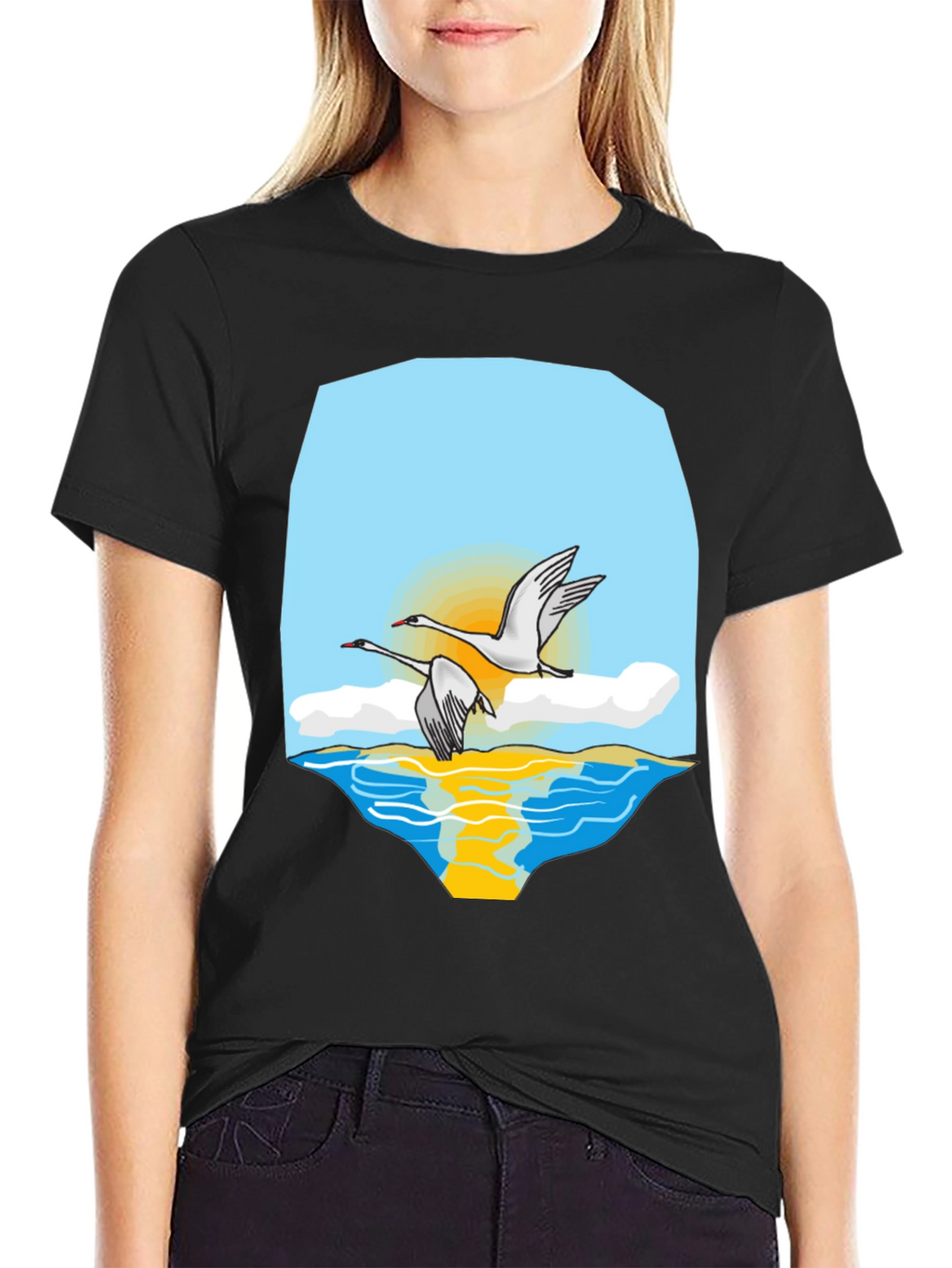 Swan Lake Graphic Tee - Stylish & Comfortable