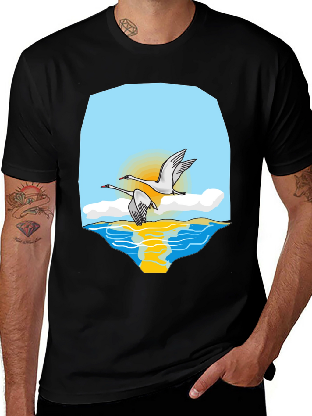 Swan Lake Graphic Tee - Stylish & Comfortable