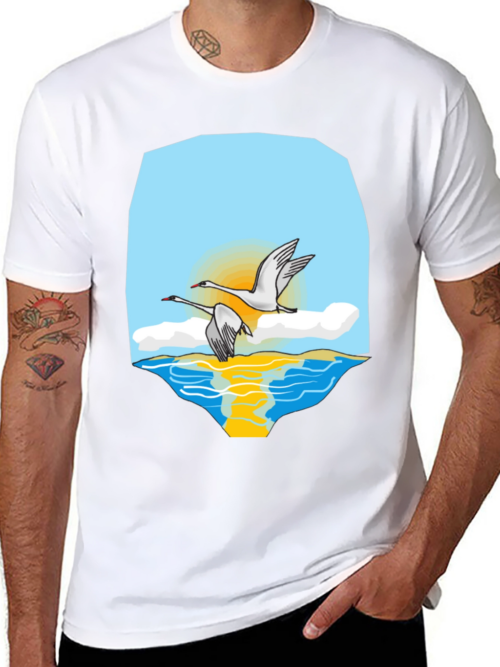 Swan Lake Graphic Tee - Stylish & Comfortable