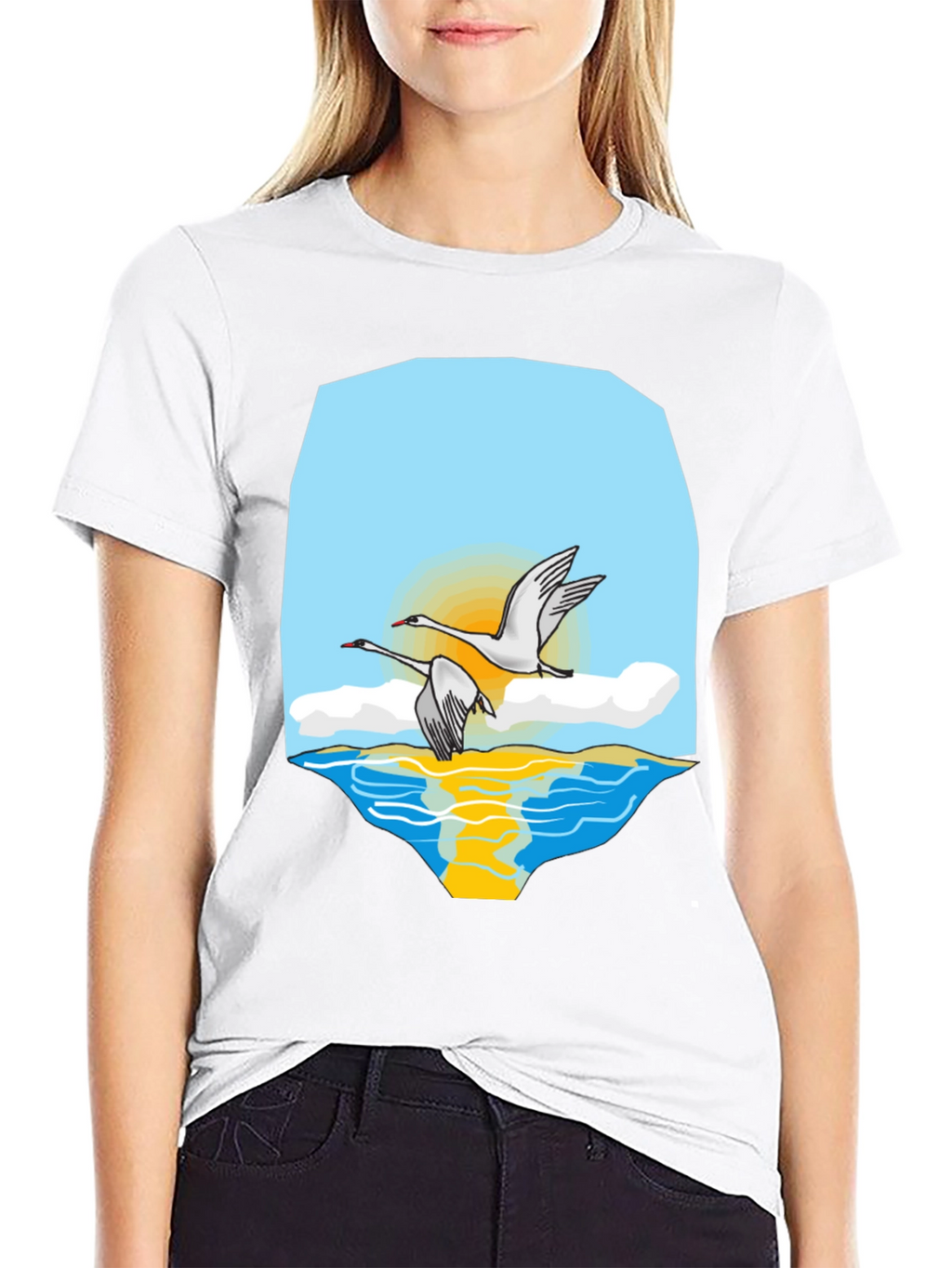 Swan Lake Graphic Tee - Stylish & Comfortable
