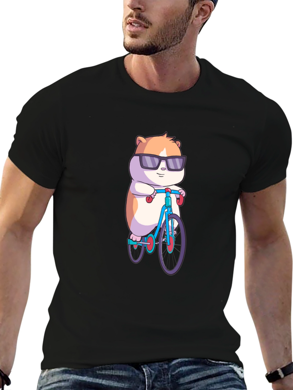 Cool Hamster Biking T-Shirt