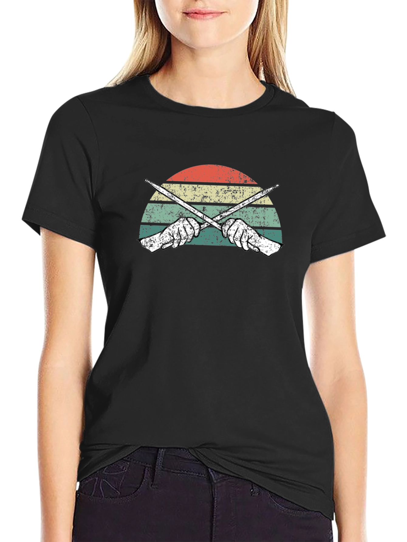 Retro Drum Sticks T-Shirt
