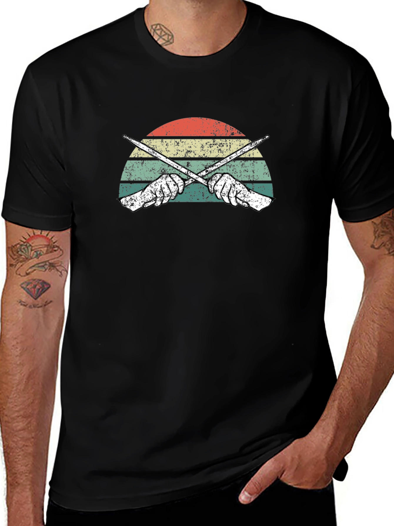 Retro Drum Sticks T-Shirt
